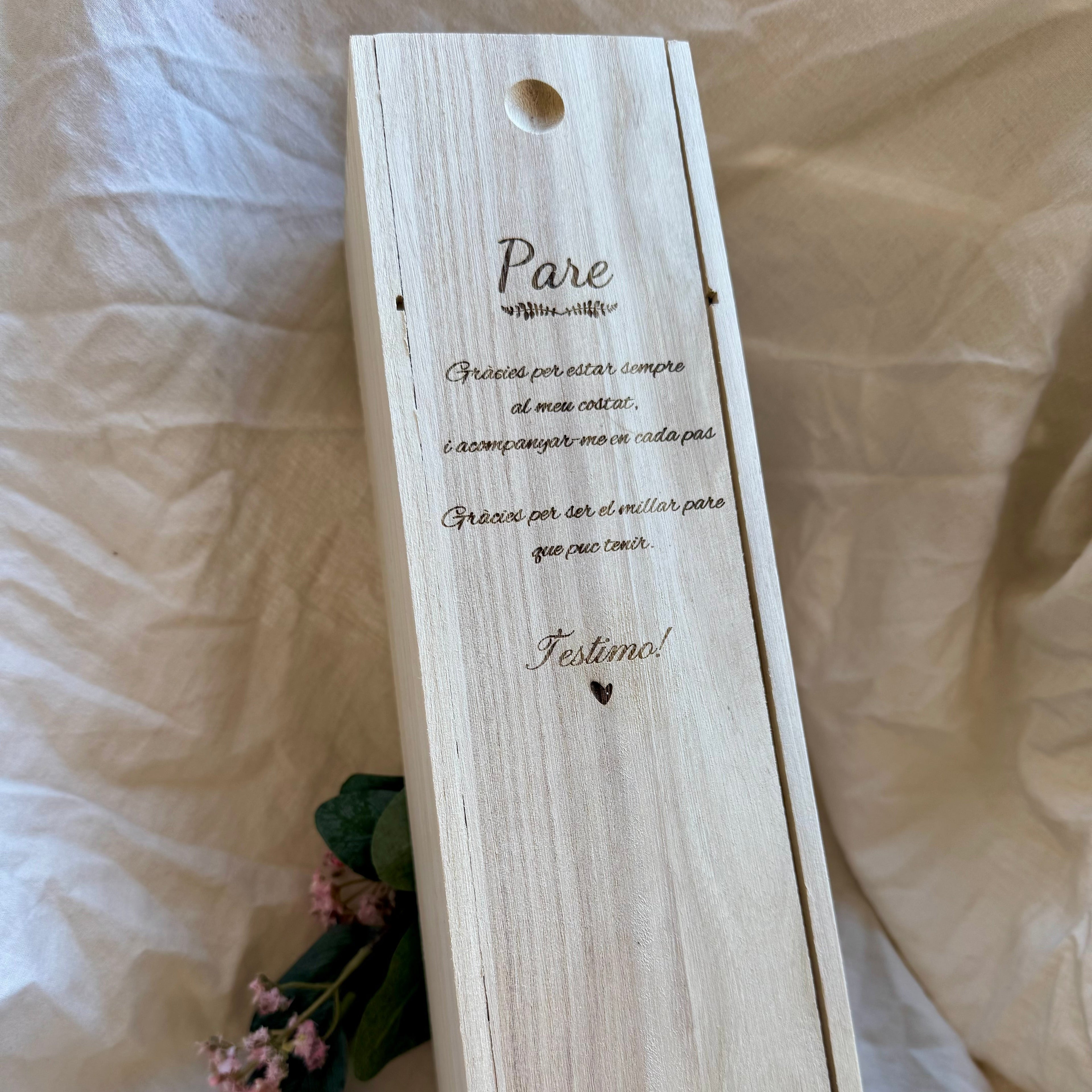 Caja para vino personalizada