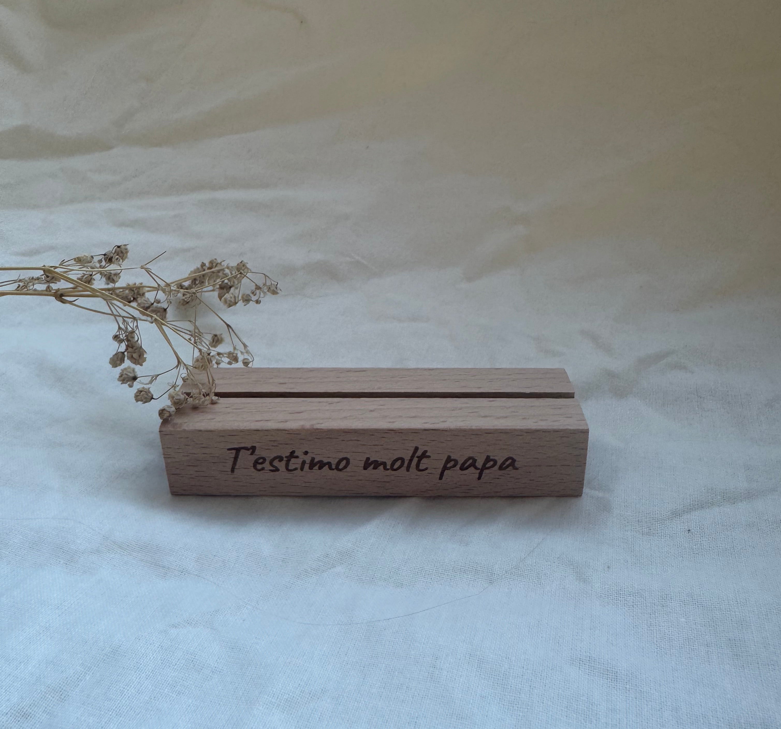 Porta fotos de madera