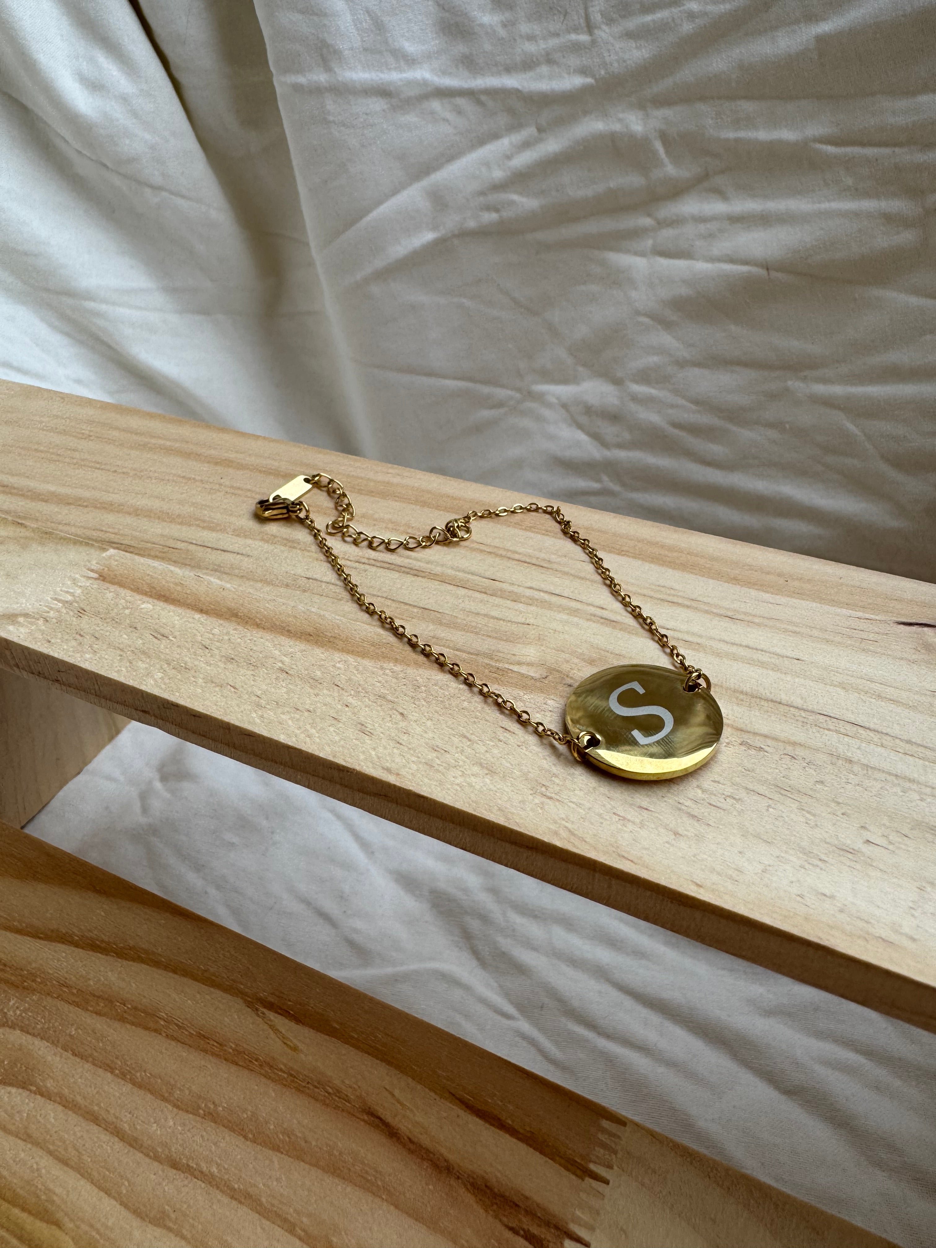 Pulsera placa redonda personalizada