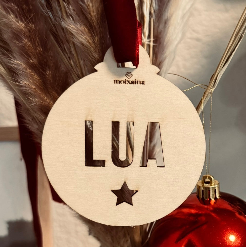 Bola de Navidad de madera personalizada