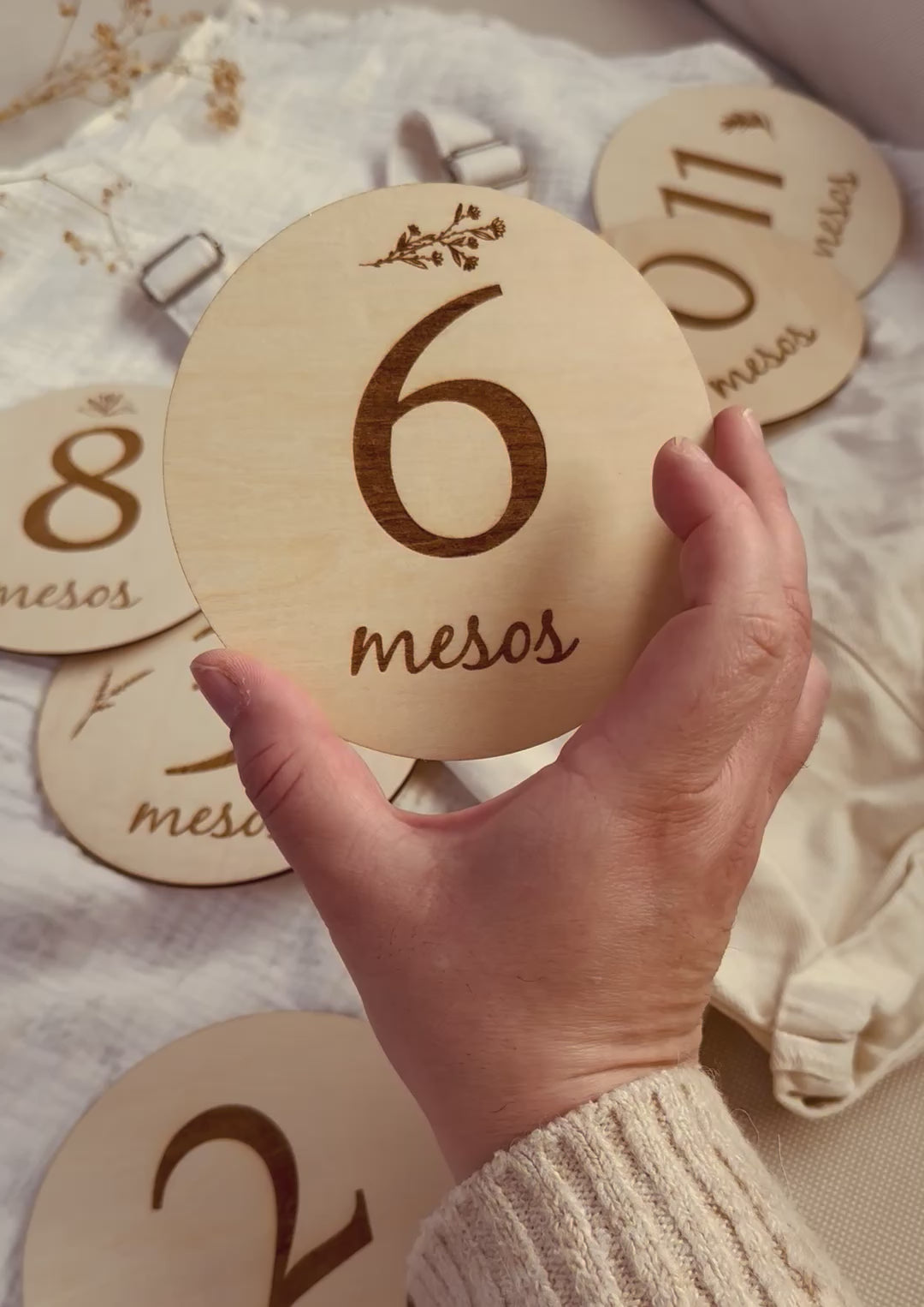 Conjunt de plaques 12 mesos nadó